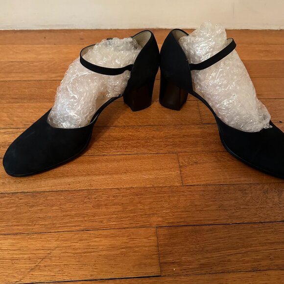 Nine West Black Strapped Heels size 10M - Picture 3 of 11